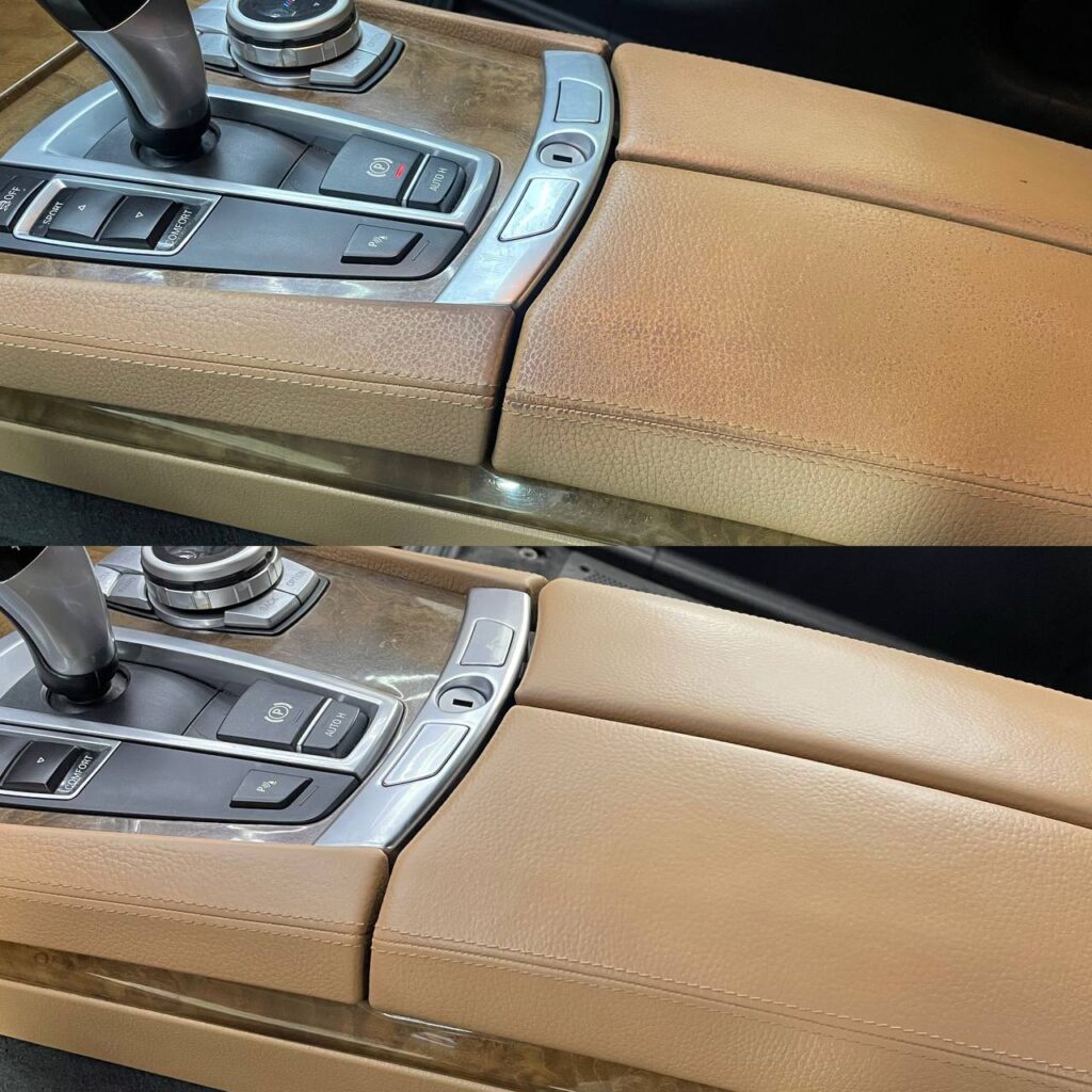 покраска кожаного салона авто
